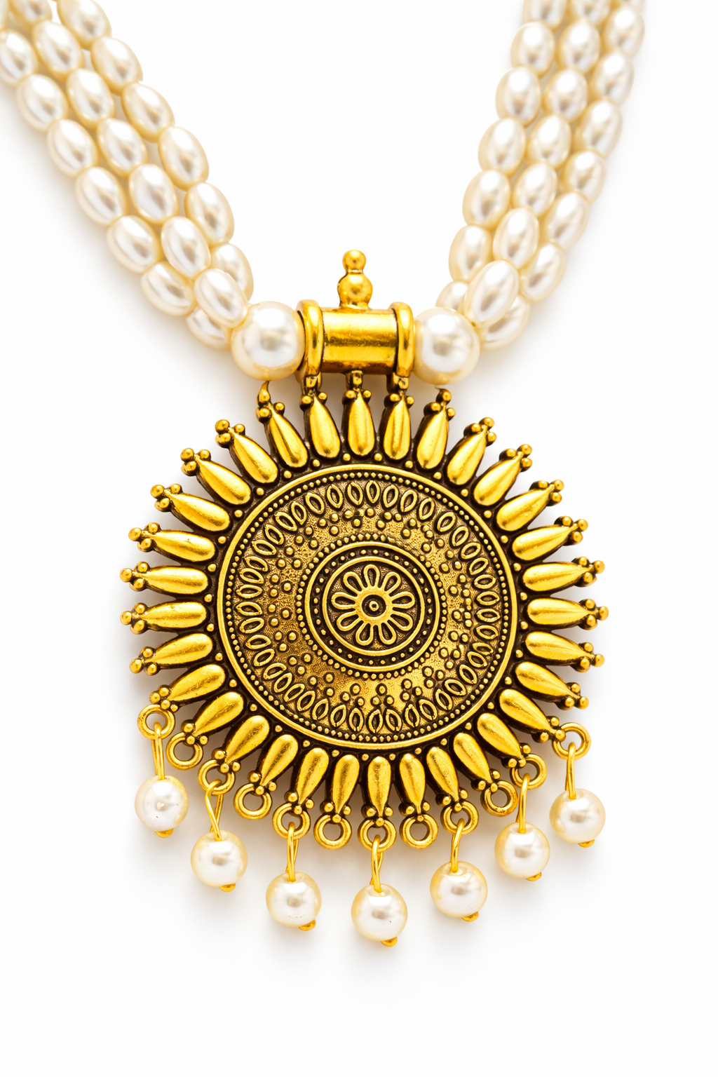 Royal Pearl Temple Necklace