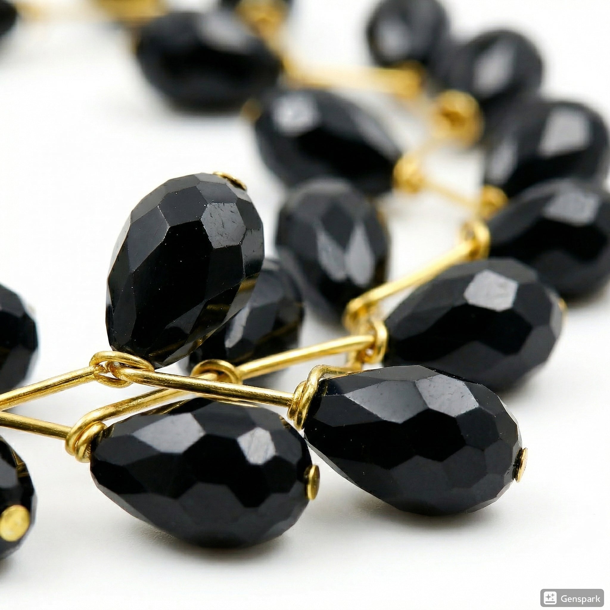 Midnight Drop Zig-Zag Necklace