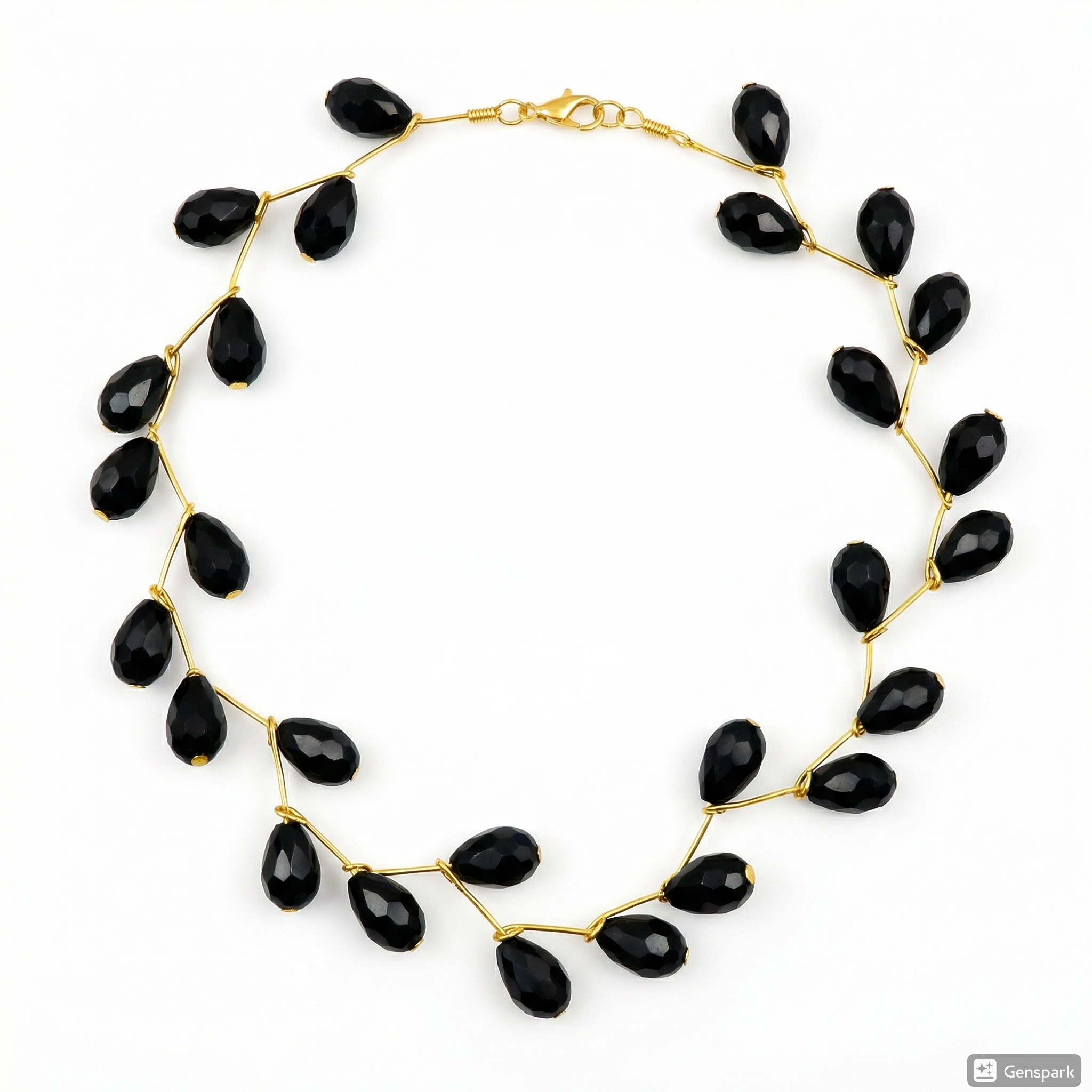 Midnight Drop Zig-Zag Necklace